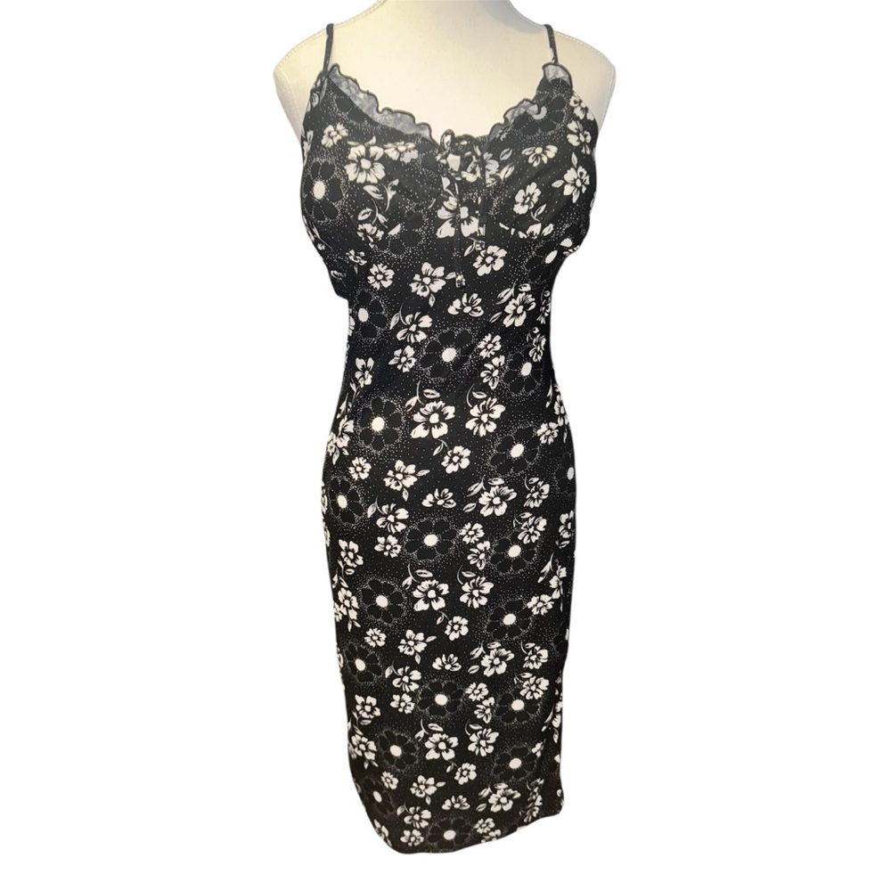 Black and White Floral Dress